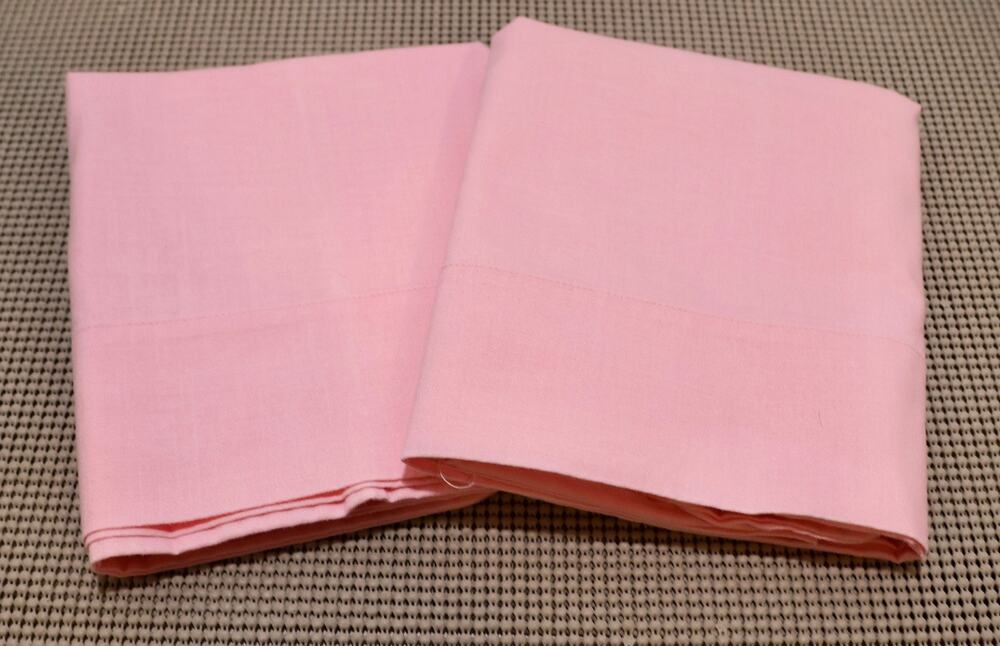Mohawk Pillowcase Set of 2 Pink Cotton Blend No Iron Muslin USA